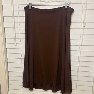 J. Jill Chocolate Brown A-Line Knit Skirt